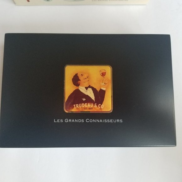 Wine Tool Set Corkscrew Thermometer Wine Ring Wood Case Bar Tools Trudeau - Picture 4 of 12